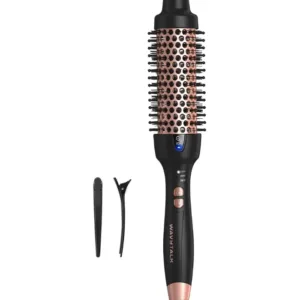 Wavytalk Updated Version Thermal Brush for Blowout Look, Blowout Express 1.5 Inch Ionic Thermal Round Brush Makes Hair Smoother Get Natural Curls, Dual Voltage, Easy to Use