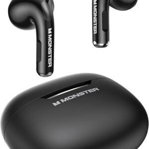 Monster N-Lite 208 Bluetooth 5.4 Wireless Earbuds | Built-In Microphone With Touch Control, 30 Hours Playback, Type-C Fast Charging, For Running & Daily Workout, Black