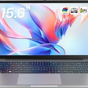 15.6 Inch Windows 11 Laptop Computer, N4020, 4GB DDR4 RAM, 128GB eMMC, Supports 1TB TF Card Expansion, FHD LCD Display, Portable Notebook for Students & Home Office, White