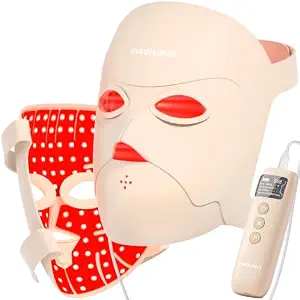 Medisana Red Light Therapy for Face, 336 LEDs, Wireless Skincare Device | 5200mAh Rechargeable, 3 Modes (415nm+630nm+830nm NIR), Anti-Aging, Blemish-Prone Skin, Brightening, Skin-Care Gift for Women