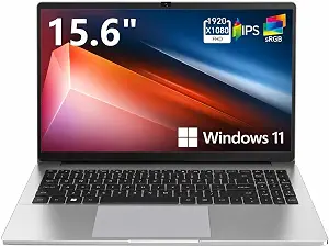 Windows 11 15.6 Inch Laptop Computer, N4020, 4GB DDR4 RAM, 128GB eMMC, Supports 1TB TF Card Expansion, FHD LCD Display, Portable Notebook for Students & Home Office, Blue
