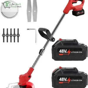 Weed Wacker Brushless Motor, 12" Cordless Brush Cutter with Blade, Electric Weed Eater, 3-in-1 String Trimmer, Grass Cutter, Weed Trimmer, Edger Lawn Tool for Trimming, 3PCS 21V 4.0Ah Batteries